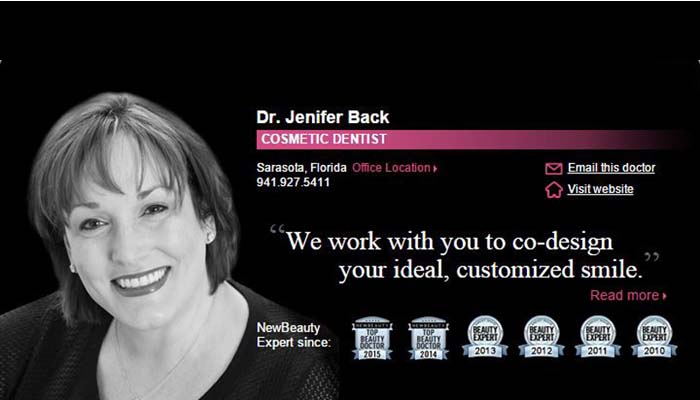 Dr. Back Featured Cosmetic Dentist in New Beauty Magazine